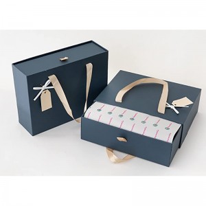 Caja de regalo de Parentco- Box presente con tapa de tapa fuera elegante Caja de regalo pequeña: caja de regalo reutilizable para regalos, bodas, aniversario, baby shower, chocolates&más- fácilmente abierto&cierre- azul oscuro