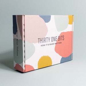 Box de avión rosa de doble cara Box Square Express Camiseta de envasado Caja de color de múltiples tamaño Caja corrugada